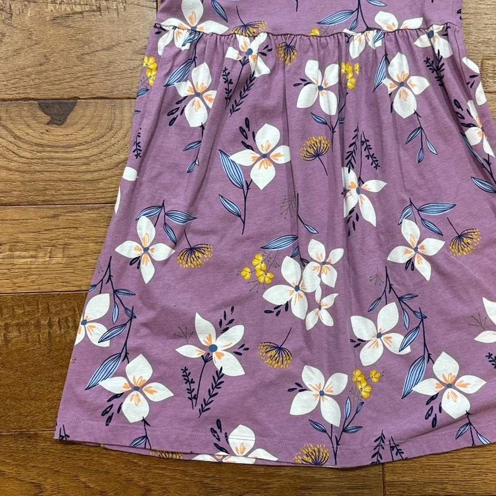 Carter’s Kid Girls Short-Sleeve Flowered Purple Dress - Size 10/10A
